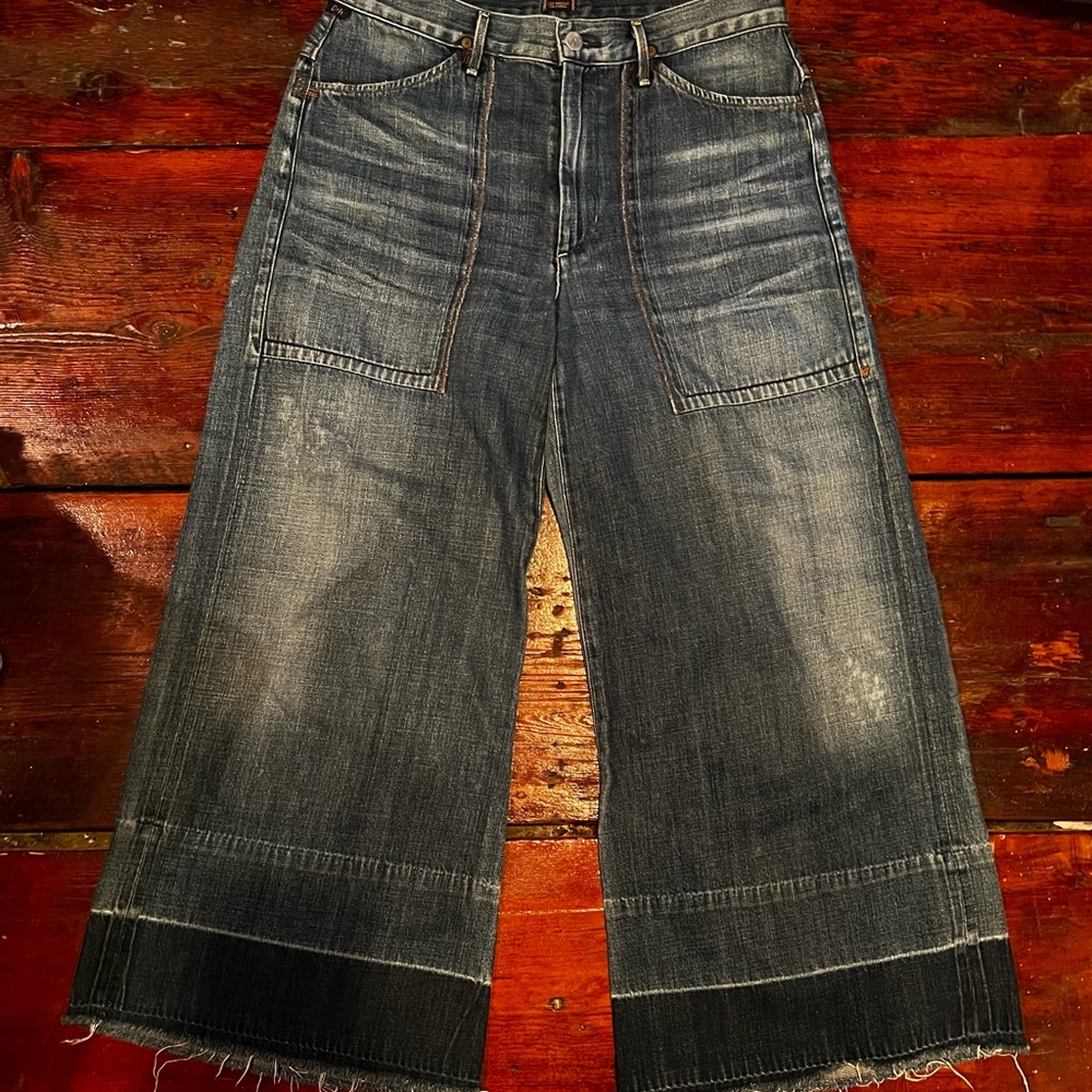 Citizens of Humanity Cropped Wide Leg Jeans